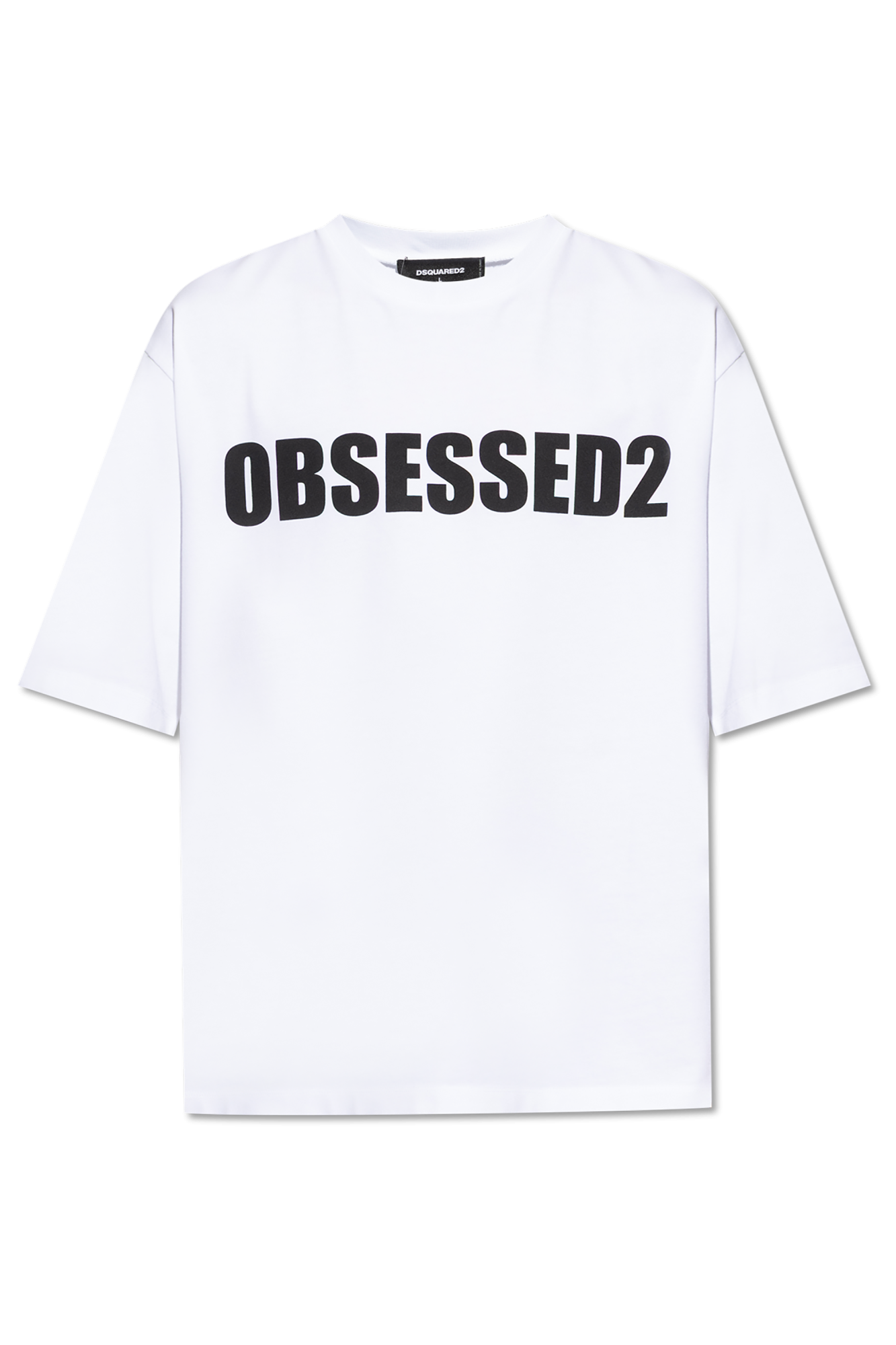 Tシャツ・カットソー DSQUARED2 Men T-shirt White S74GD1223S23009 100 Dsquared2 men's T-shirt with used effect logo